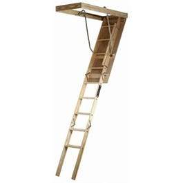 Attic Ladder, Wood, Type I, Limit 250-Lbs., 8-Ft. 9-In.