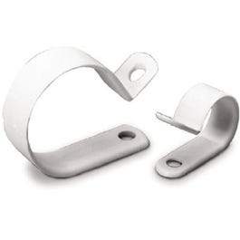 Cable Clamps, White Plastic, 1/4-In. I.D., 18-Pk.