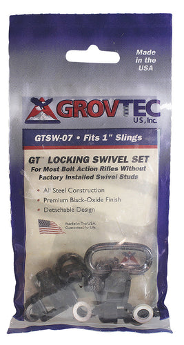 Grovtec US Inc GTSW07 Locking w/Machine Screw Swivel Set 1 Black Oxide Crosman 1400 Steel