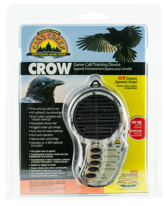 Cass Creek 065 Ergo Electronic Crow Hand Call Distress, Frenzy, MacDaddy, Crow/Owl Fight, Hawk Attack Camo Plastic
