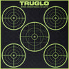 Truglo TG11A6 Tru-See  Self-Adhesive Paper 12 x 12 5-Bullseye Black Target Paper w/Green Accents 6 Per Pack