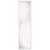 Plain Edge Frame Door Mirror, White Finish, Rectangle Molded, 14 x 50-In.