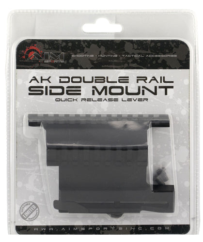 Aim Sports MK004S AK-47 Double Side Rail Mount Picatinny Style Aluminum Black Anodized