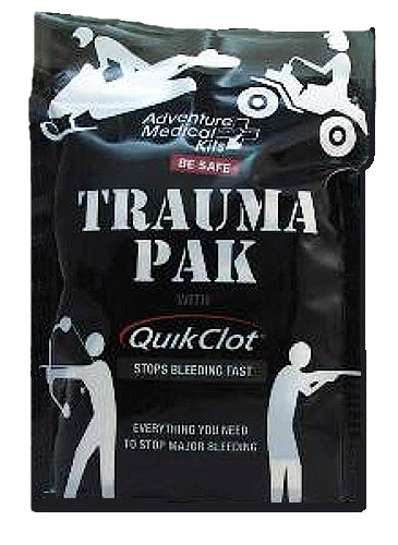 Adventure Medical Kits 20640292 Sportsman Trauma Pak Kit with QuickClot Black w/White Accents