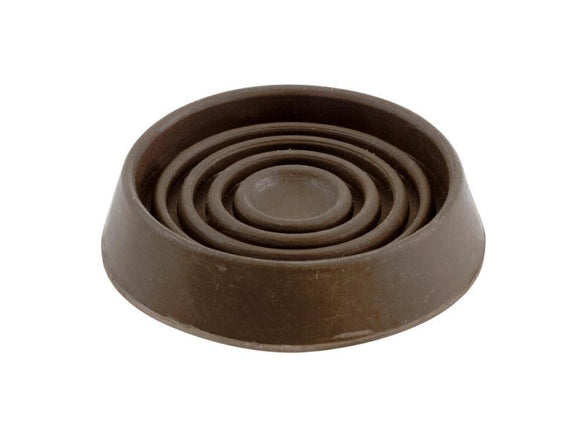 Shepherd Hardware 1-1/2-Inch Round Rubber Furniture Cups, Brown, 4-Pack (1 1/2