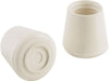 Shepherd Hardware 1/2-Inch Inside Diameter Rubber Leg Tips, 4-Pack, White (1/2