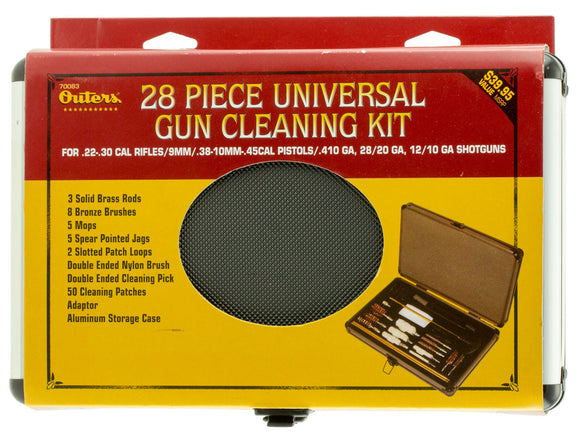 Outers 70083 Universal Cleaning Kit .22 Cal and Up 28 Piece