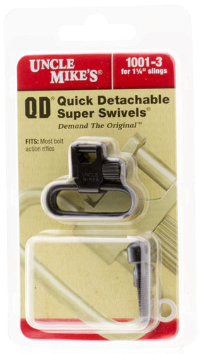 Uncle Mikes 10013 Quick Detach Super Swivels 1.25 Black Steel