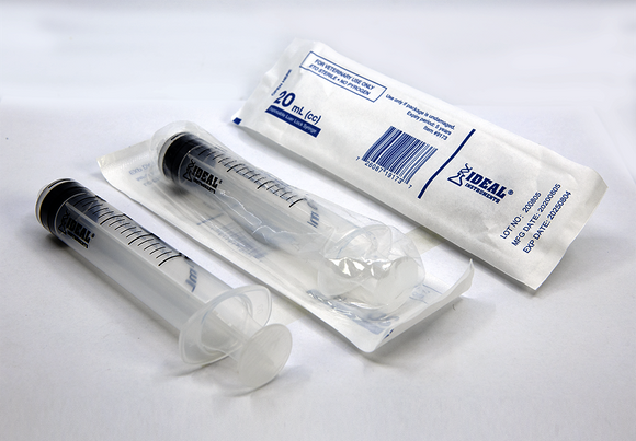 Ideal Disposable Soft-Pack Luer Lock Tip Syringe 20 cc (20 cc)
