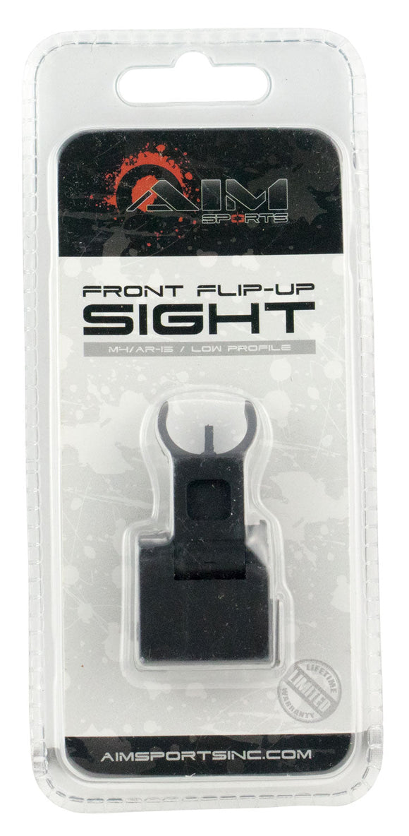 Aim Sports MT200 AR Low Profile Flip Up Front Sight AR-15 Folding Black Anodized