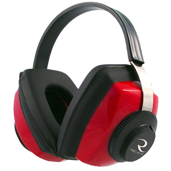 Radians CP0300CS Competitor Earmuff 26 dB Adjustable Red Ear Cups w/Black Band