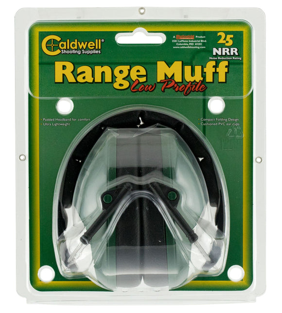Caldwell 498024 Range Muffs Low Profile 25 dB Over the Head Green Ear Cups w/Black Band