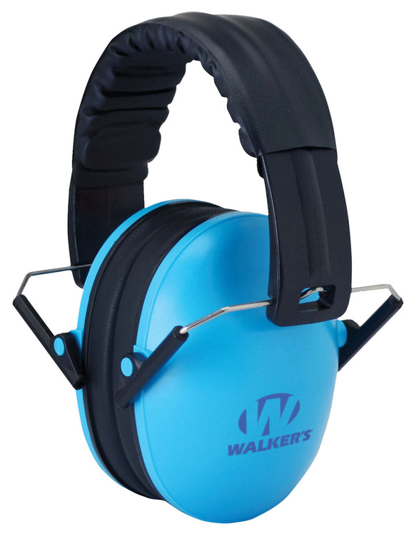 Walkers GWPFKDMBL Passive Baby & Kids Folding Polymer 22 dB Over the Head Blue Ear Cups w/Black Band