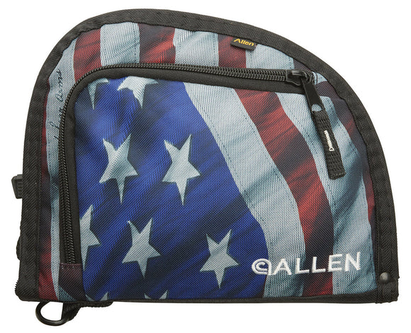 Allen 7719 Victory Auto-Fit Pocket Handgun Case USA Flag w/Black Trim Handgun Endura Interior Deminsions 9