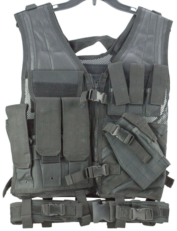 NCStar CTV2916B Tactical  Vest Med-2XL Black PVC/Mesh Webbing