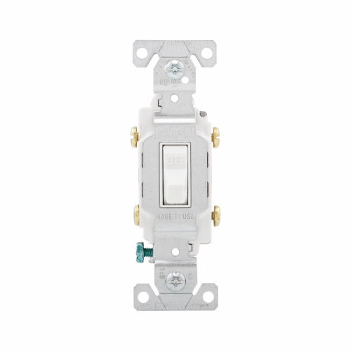 Eaton Cooper Wiring Commercial Grade Toggle Switch 20A, 120/277V White (120/277V, White)