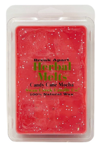 Swan Creek Candle Break-Apart Drizzle Melt Candy Cane Mocha- NEW (5.25 oz)