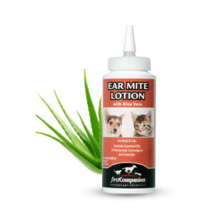 First Companion Ear Mite Medicine Lotion Aloe Dog Cat 6oz All Natural Insecticide Free (6 oz)