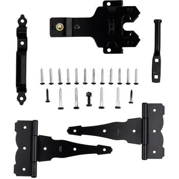 National N109-308 Deluxe T-Strap Gate Hinge Kit, Black