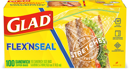 Glad FLEX'N SEAL™ Sandwich Bags  100 Count (100 Count)