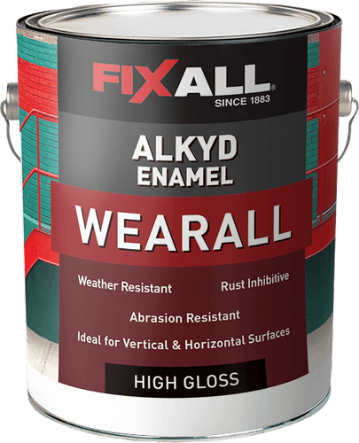 FixAll Wearall Alkyd Enamel High-Gloss Battleship Gray - 1 Gallon (1 Gallon, Battleship Gray)