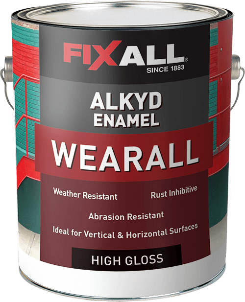 FixAll Wearall Alkyd Enamel High-Gloss Battleship Gray - 1 Gallon (1 Gallon, Battleship Gray)