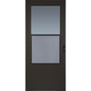 Larson Value-Core 32 In. W x 80 In. H x 1 In. Thick Brown Self-Storing Aluminum Storm Door