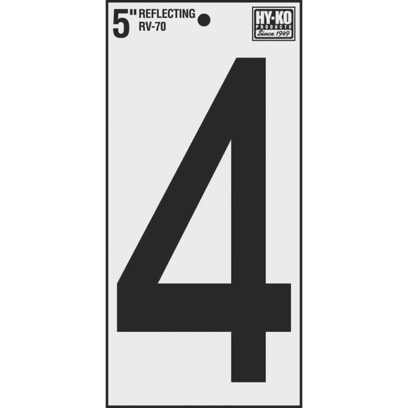 Hy-Ko Vinyl 5 In. Reflective Adhesive Number Four