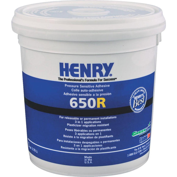 Henry Releasable Bond Pressure Sensitive Fiberglass Sheet Vinyl Floor Adhesive, 1 Gal.