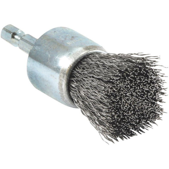 Forney 1 In. Hex .008 In. Drill-Mounted Wire Brush