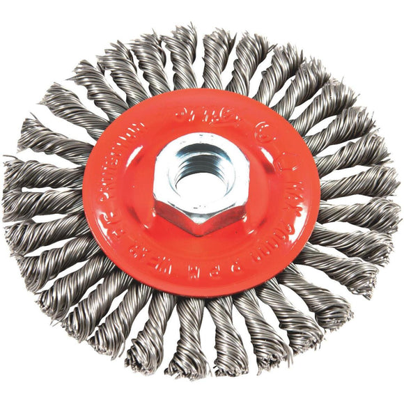 Forney 4 In. Stringer Bead 0.012 In. Angle Grinder Wire Wheel