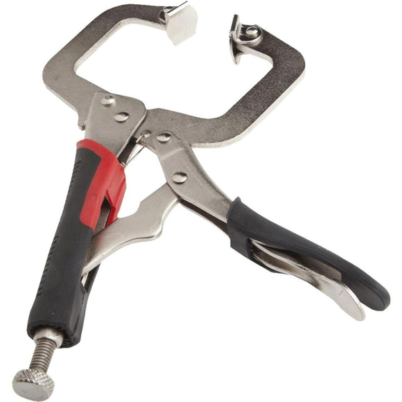 Forney 11 In. Cushion Grip Locking C-Clamp with Swivel Jaws