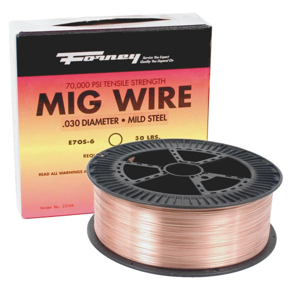 Forney ER70S-6 Mild Steel Mig Wire, 0.030 In., 33 Lb.