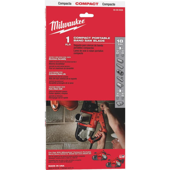 Milwaukee 35-3/8 In. x 1/2 In. 18 TPI Compact Band Saw Blade