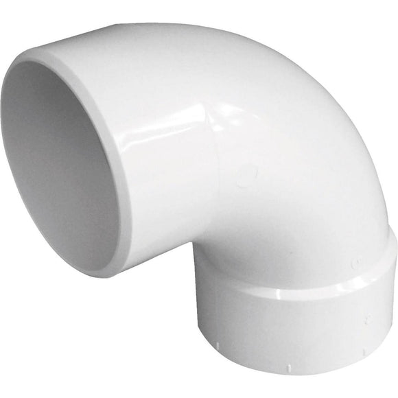 IPEX Canplas SDR 35 90 Degree 4 In. PVC Sewer and Drain Elbow Street (1/4 Bend)