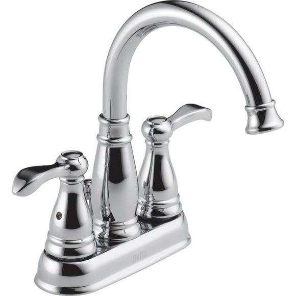Delta Porter Chrome 2-Handle Lever 4 In. Centerset Bathroom Faucet with Pop-Up