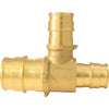 Conbraco 3/4 In. x 1/2 In. x 1/2 In. Barb Brass Reducing PEX Tee, Type A