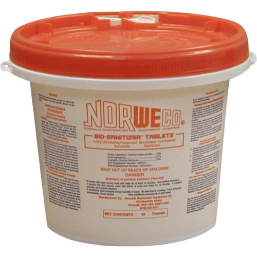 Norweco Disinfecting Tablet 10 Lb. Sewer Line Cleaner