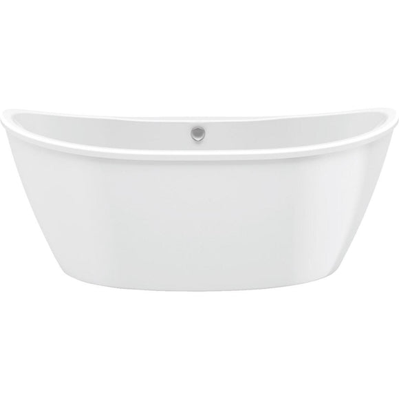 Maax Delsia 66 In. L x 36 In. W x 26 In. H Center Drain Freestanding Bathub in White