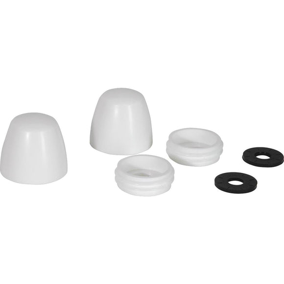 Fluidmaster Smart Cap White Plastic Screw-On Toilet Bolt Caps (2-Pack)