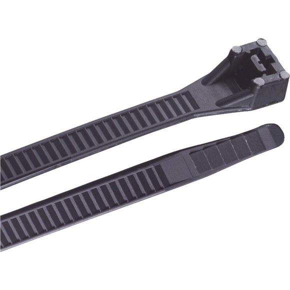 Gardner Bender 24 In. x 0.35 In. Black Nylon Ultra Violet Cable Tie (50-Pack)