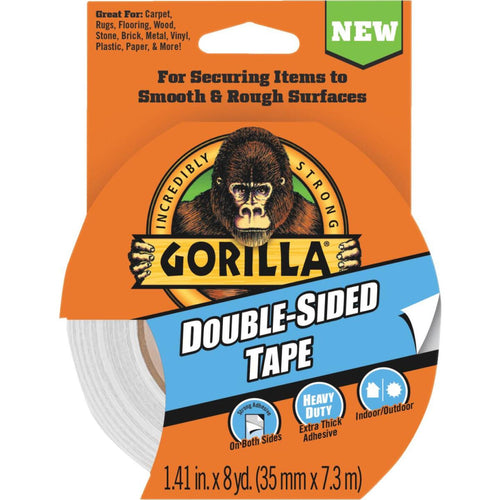Gorilla 1.41 In. x 8 Yd. Double-Sided Duct Tape, Gray