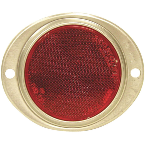 Peterson 3 In. Dia. Red Oval Reflector