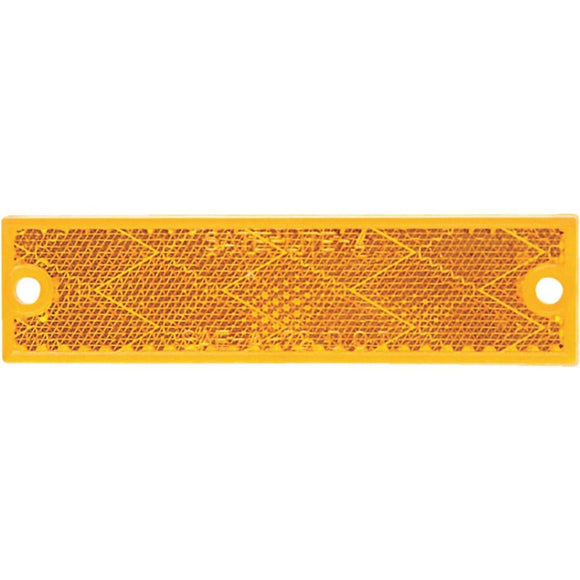 Peterson 1-1/8 In. W. x 4-7/16 In. H. Compact Rectangular Amber Reflector