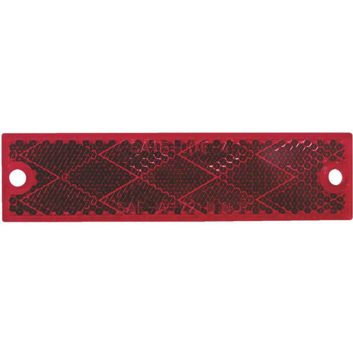 Peterson 1-1/8 In. W. x 4-7/16 In. H. Compact Rectangular Red Reflector
