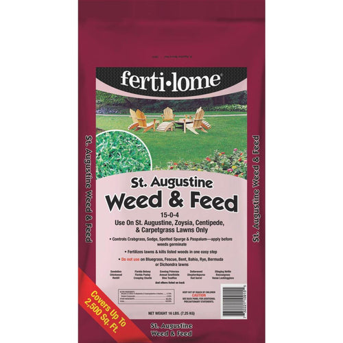 Ferti-lome St. Augustine Weed & Feed 16 Lb. 2500 Sq. Ft. 15-0-4 Lawn Fertilizer with Weed Killer