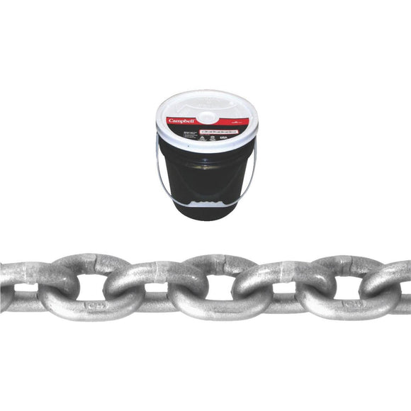 Campbell 3/8 In. 75 Ft. Zinc-Plated Carbon Steel Coil Chain