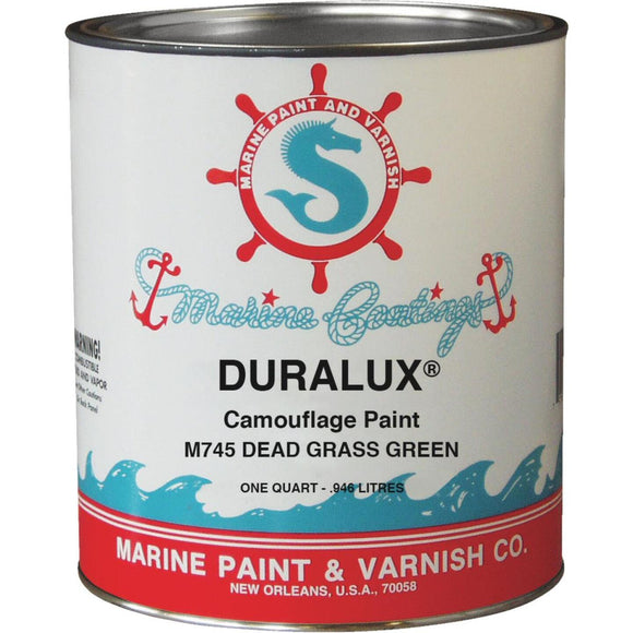 DURALUX Flat Camoulflage Marine Paint, Camouflage Dead Grass Green, 1 Qt.