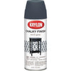 Krylon CHALKY FINISH 12 Oz. Ultra Matte Chalk Spray Paint, Anvil Gray
