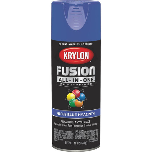 Krylon Fusion All-In-One Gloss Spray Paint & Primer, Hyacinth Blue